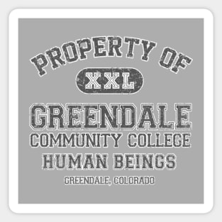 Property of Greendale Community College Sticker